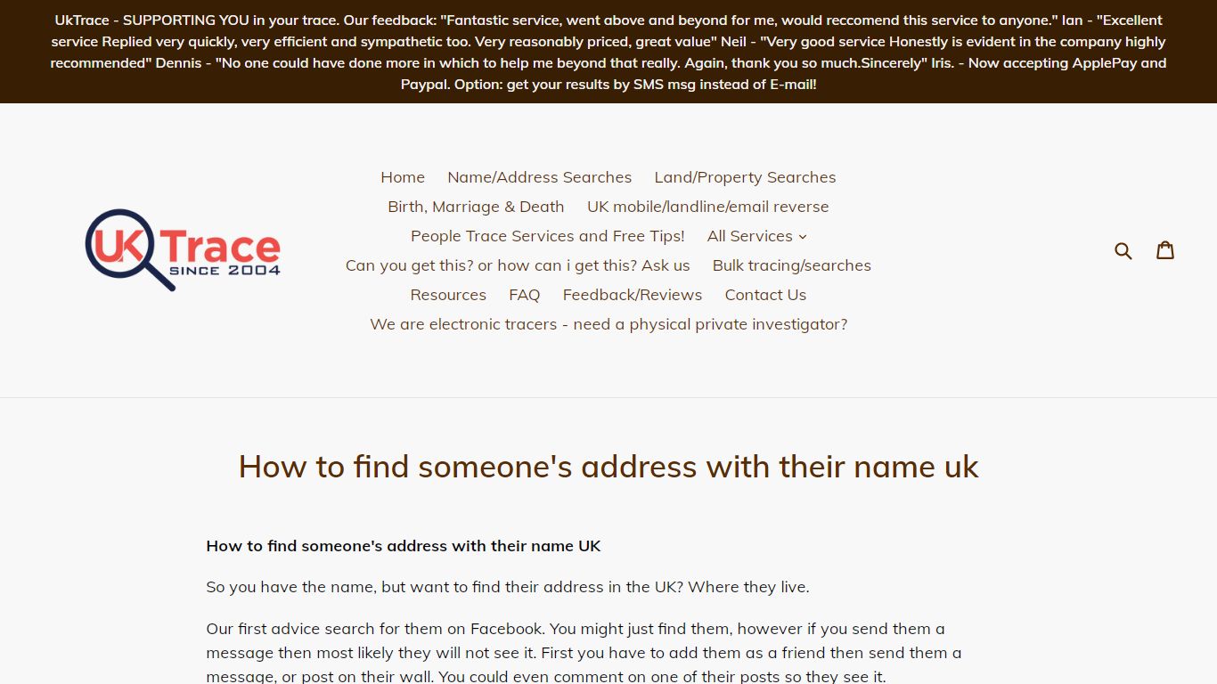 How to find someone's address with their name uk