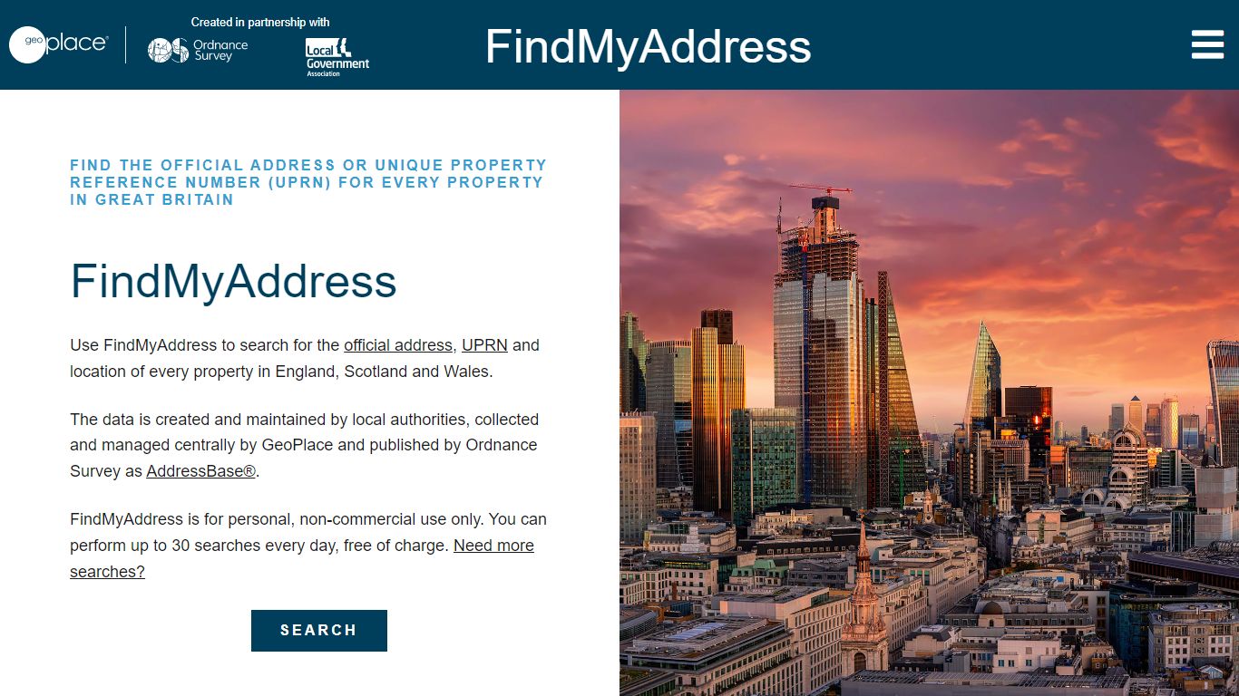 Address finder & UPRN lookup online - FindMyAddress
