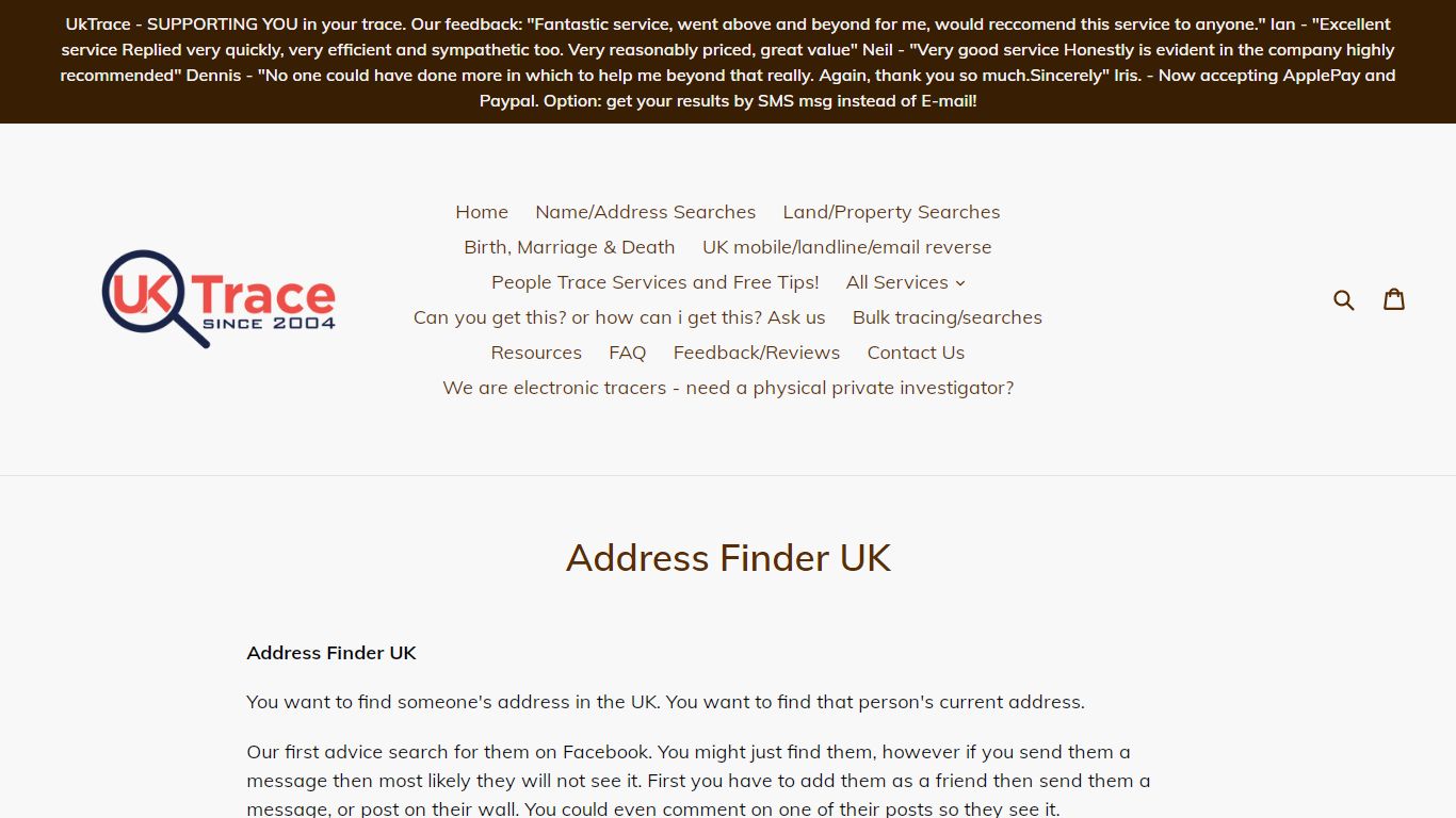Address Finder UK – UK Trace
